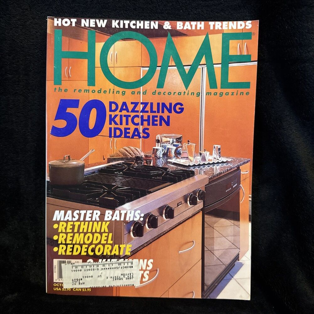 Vintage HOME Magazine October 1995 50 Dazzling Kitchen Ideas Master Baths Trends
